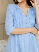 Load image into Gallery viewer, Women's Lace Stitching Solid Color Simple Casual Holiday Dress