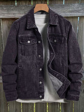 Load image into Gallery viewer, Retro Sheep Skull Flower Print Casual Denim Jacket