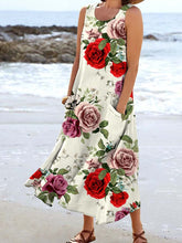 Load image into Gallery viewer, Women's Floral Resort Tank Top with Pockets
