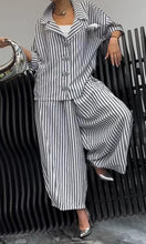 Load image into Gallery viewer, Women's Comfortable Striped Top And Pants Two-Piece Set