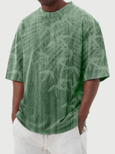 Load image into Gallery viewer, Men's Bamboo Leaf Print Short Sleeve T-Shirt