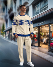 Load image into Gallery viewer, Men's Simple Colorblock Round Neck Casual Sports Set 061