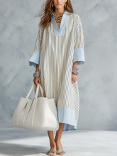 Load image into Gallery viewer, Effortless Striped Midi Dress