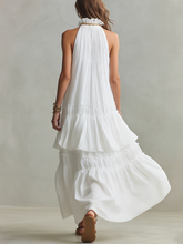 Load image into Gallery viewer, Airy High-Neck Tiered Bohemian Maxi Dress