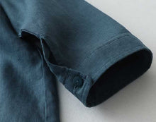 Load image into Gallery viewer, Casual Linen Stand Collar Three-quarter Sleeve Loose Shirt
