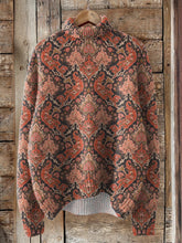 Load image into Gallery viewer, Ethnic Style Symmetrical Pattern Printed Knit Turtleneck Pullover Sweater