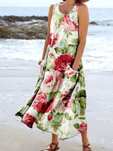 Load image into Gallery viewer, Women's Floral Art Print Pocket Casual Resort Comfort Maxi Dress