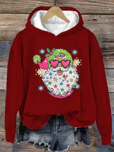 Load image into Gallery viewer, Women&#39;s Shiny Santa Print Sweatshirt