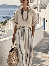 Load image into Gallery viewer, Women'S Loose Striped Wide Leg Pants Suit