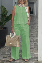 Load image into Gallery viewer, Cotton and linen sleeveless suit