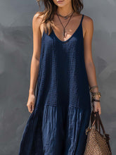 Load image into Gallery viewer, Bohemian Patchwork Cotton Linen Maxi Dress