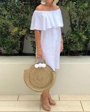 Load image into Gallery viewer, Plus Size Off-Shoulder Sexy Lotus Leaf Dress