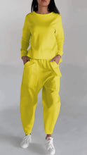 Load image into Gallery viewer, Casual Round Neck Long Sleeve Two Piece Suit