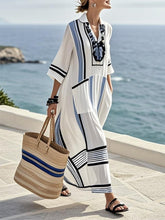 Load image into Gallery viewer, Women'S Loose Striped Print Dress
