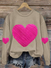 Load image into Gallery viewer, Women'S Heart Print Long Sleeve Sweatshirt