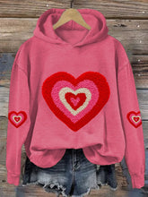 Load image into Gallery viewer, Women's Valentine's Day Heart Print Casual Sweatshirt