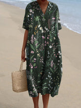 Load image into Gallery viewer, Spring Field In The Night Pattern Printed Women's Flowy Dress