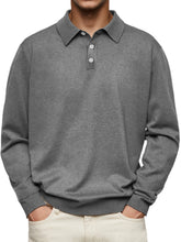 Load image into Gallery viewer, Men's Casual and Comfortable Solid Color Lapel Long Sleeve POLO Shirt