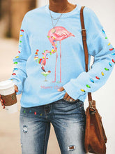 Load image into Gallery viewer, Women&#39;s Merry Christmas Flamingo Fun Print Casual Sweatshirt