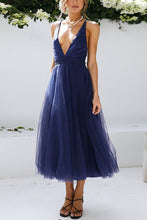 Load image into Gallery viewer, Feeling Romantic V Neck Tulle Midi Dress