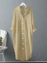 Load image into Gallery viewer, Ladies Retro Striped Design Casual Loose Shirt Dress