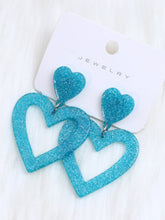 Load image into Gallery viewer, Women's Valentine's Day Heart Earrings