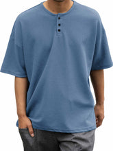 Load image into Gallery viewer, Men's Casual Basic Waffle Fabric Short Sleeve Henley
