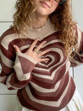 Load image into Gallery viewer, Women's Trendy Love Heart Round Neck Knitted Sweater