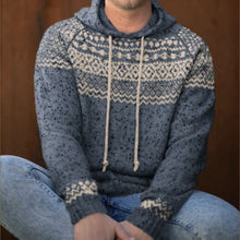 Load image into Gallery viewer, Men'S Vintage Knitted Jacquard Hooded Sweater