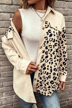 Load image into Gallery viewer, Leopard Print Single-breasted Mid-length Shirt Jacket