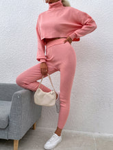 Load image into Gallery viewer, High-neck short casual two-piece set