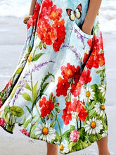 Load image into Gallery viewer, Women's Floral Art Print Pocket Casual Resort Comfort Maxi Dress