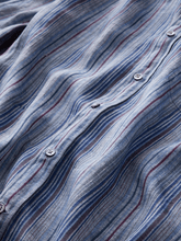 Load image into Gallery viewer, Men's Striped Cotton Long Sleeve Shirt