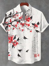 Load image into Gallery viewer, Men's Floral Bird Butterfly Art Print Short Sleeve Shirt