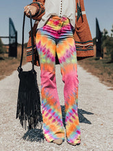 Load image into Gallery viewer, Women's Colorful Heart Print Casual Wide Leg Pants 371b
