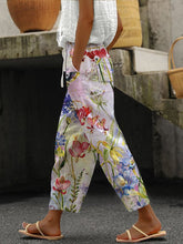 Load image into Gallery viewer, Women&#39;s Botanical Floral Print Loose Casual Pants