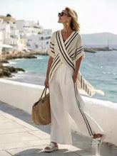Load image into Gallery viewer, Women'S Loose Striped Wide Leg Pants Suit