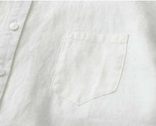 Load image into Gallery viewer, Casual Linen Stand Collar Three-quarter Sleeve Loose Shirt