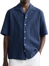 Load image into Gallery viewer, Men's Hawaiian Pleated Fabric Short Sleeve Shirt