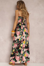 Load image into Gallery viewer, Everyday Pink Chiffon Floral Print Deep V Neck Sleeveless Maxi Dress