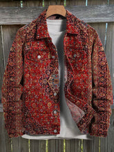 Load image into Gallery viewer, Vintage Art Print Casual Denim Jacket