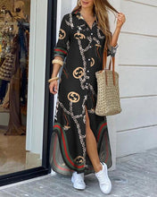 Load image into Gallery viewer, Fashion Sexy Shirt Maxi Dress