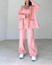 Load image into Gallery viewer, Long Knitted Three-Piece Set