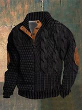 Load image into Gallery viewer, Men's Casual Retro Print Stand Collar Button Sweatshirt
