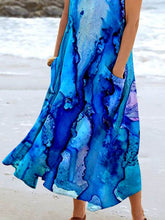 Load image into Gallery viewer, Women's Watercolor Pattern Resort Tank Top with Pockets
