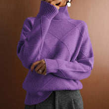 Load image into Gallery viewer, Loose Turtleneck Warm Sweater Solid Color Knitted Sweater