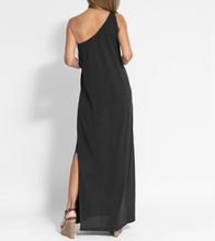 Load image into Gallery viewer, Elegant Solid Color One Shoulder Maxi Dress