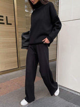 Load image into Gallery viewer, Knitted solid color loose casual suit