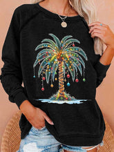 Load image into Gallery viewer, Women's Christmas Palm Tree Print Casual Sweatshirt