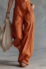 Load image into Gallery viewer, V-Neck Front-Button Sleeveless Jumpsuit